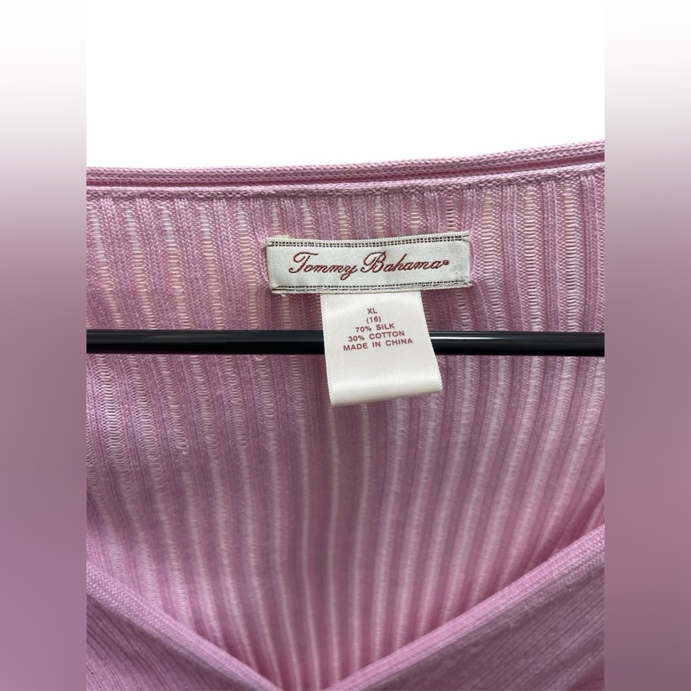 Tommy Bahama Pink V-Neck Sweater